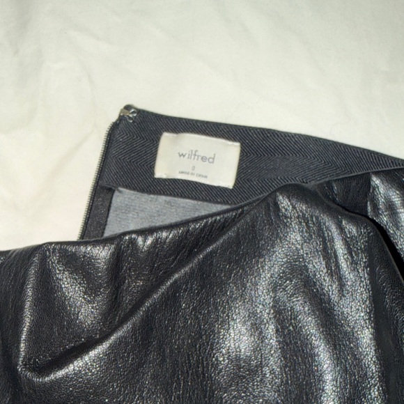 Aritzia Black Vegan Leather Skirt - Picture 4 of 8